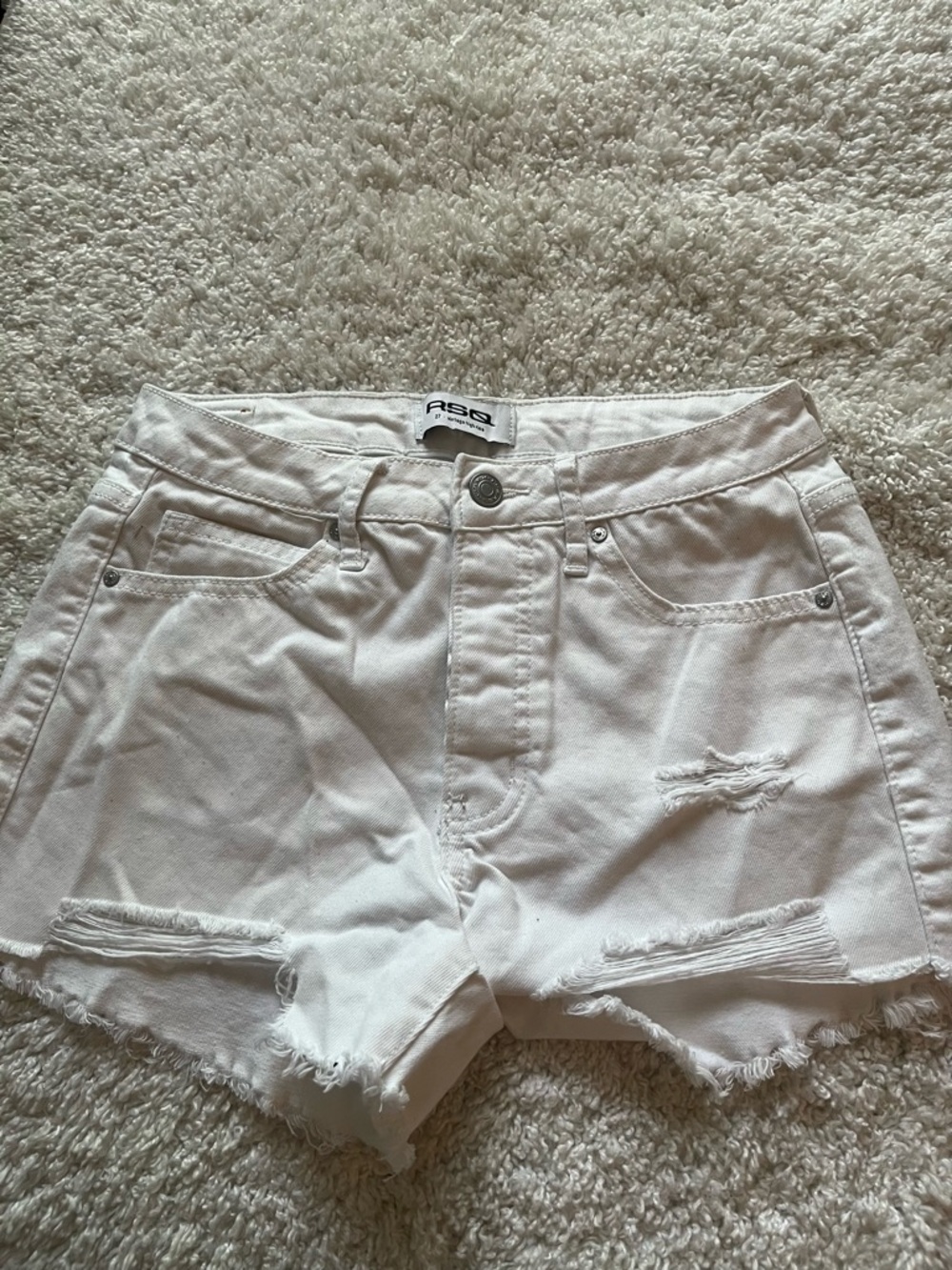 RSQ White Vintage high rise shorts